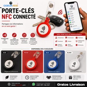 PORTE-CLÉS NFC CONNECTÉ – LE PARTAGE INTELLIGENT DE VOS INFORMATIONS